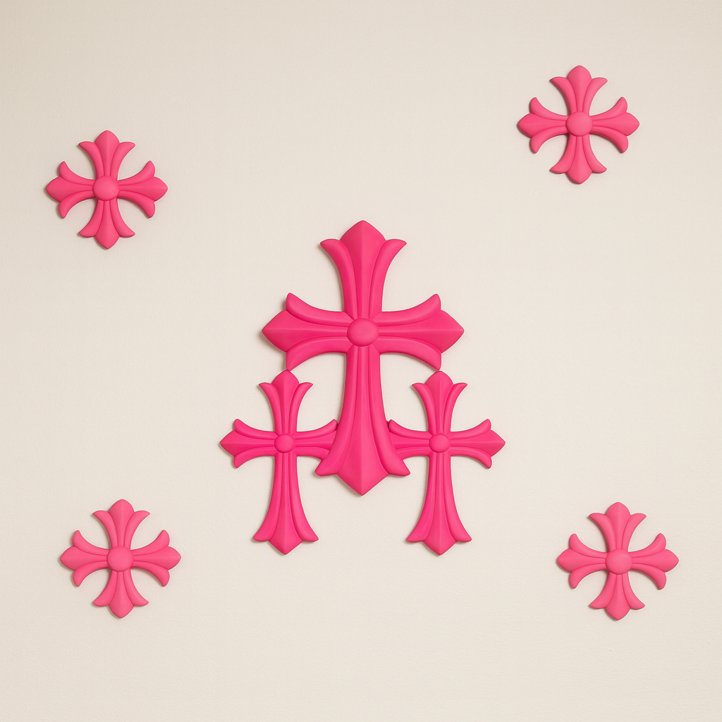 Chrome Crosses & Flowers